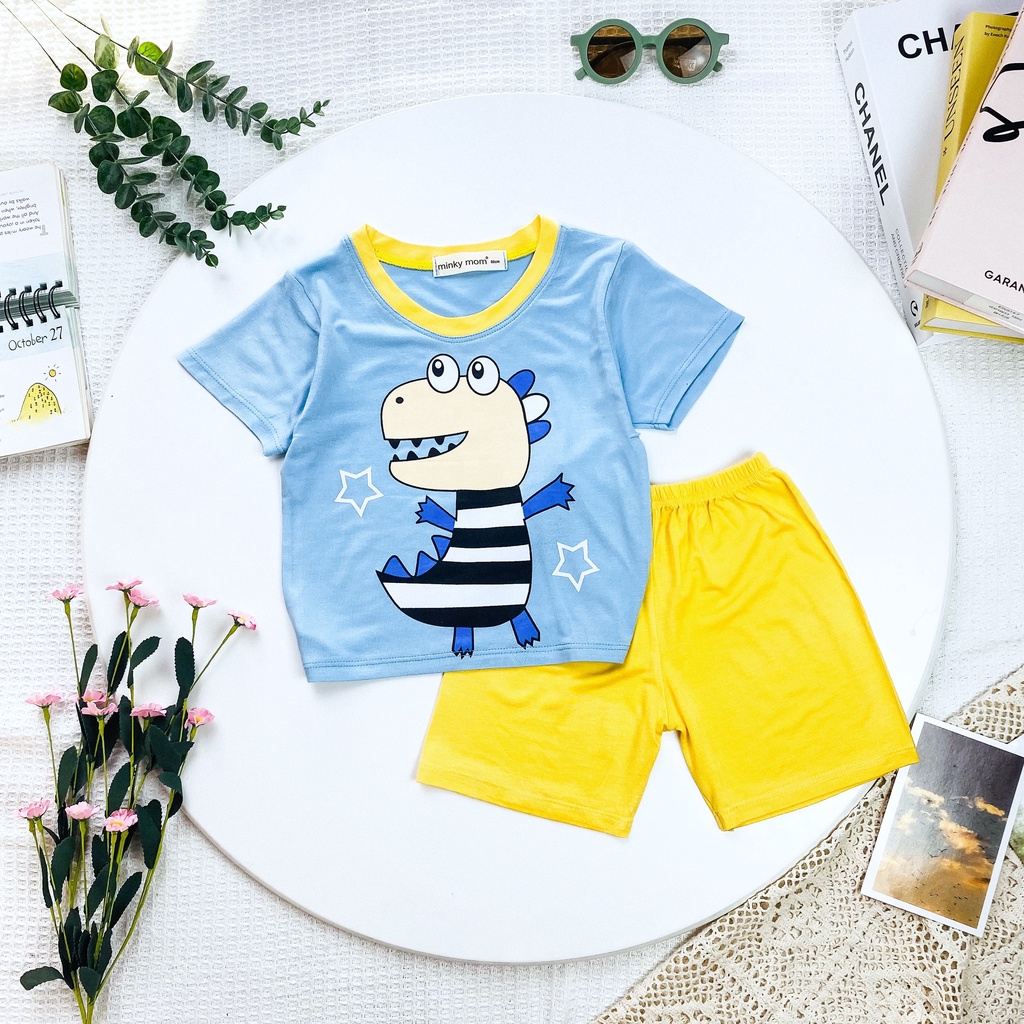 Đồ bộ MINKY MOM size đại cho bé trai bé gái cộc tay thun lạnh, bộ quần áo trẻ em monky mặc nhà cho bé 1 2 3 4 5 6 7 tuổi