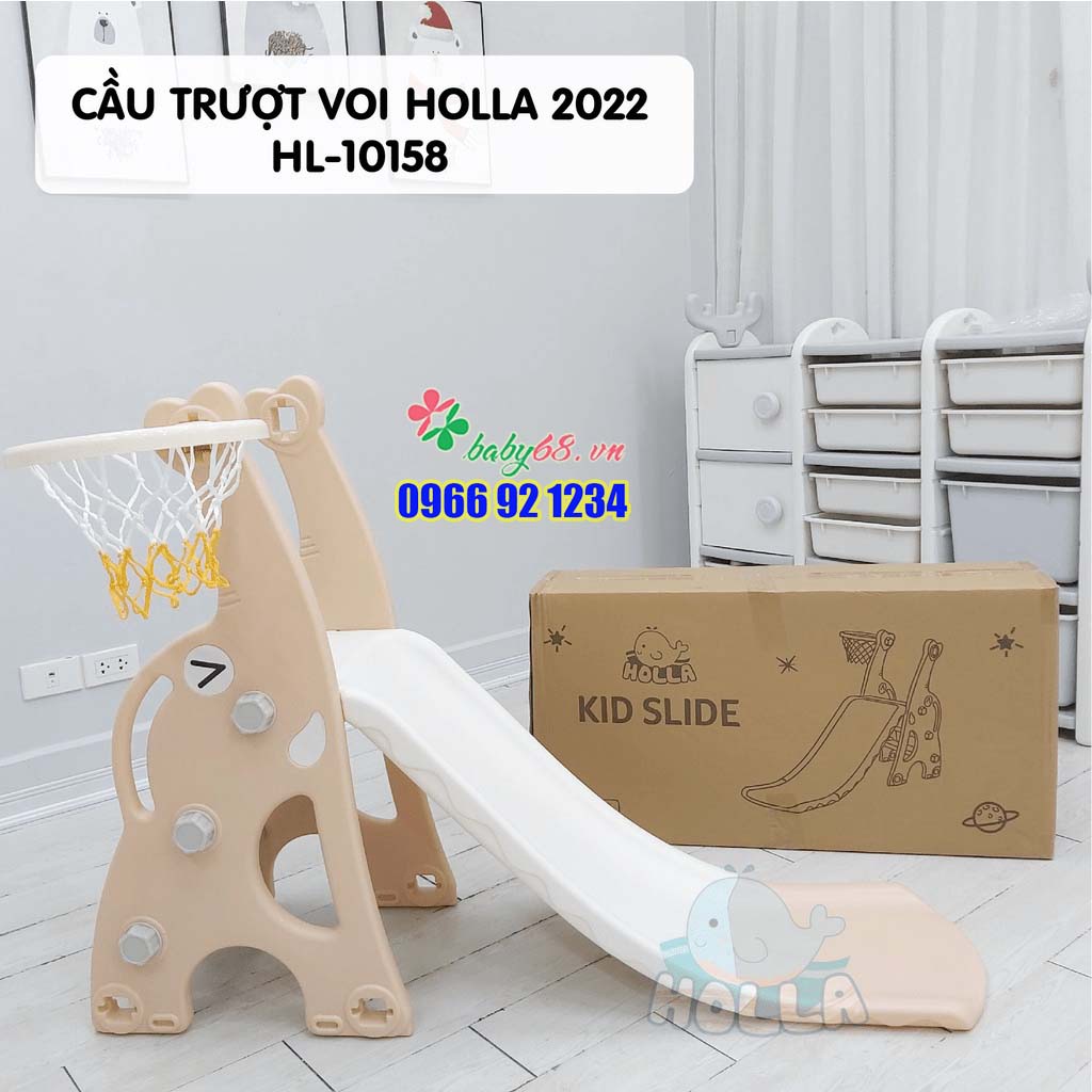 Cầu trượt voi Holla 2022 HL-10158 | Cầu trượt cho bé Holla chính hãng an toàn chắc chắn cho bé vừa học, vừa vui chơi