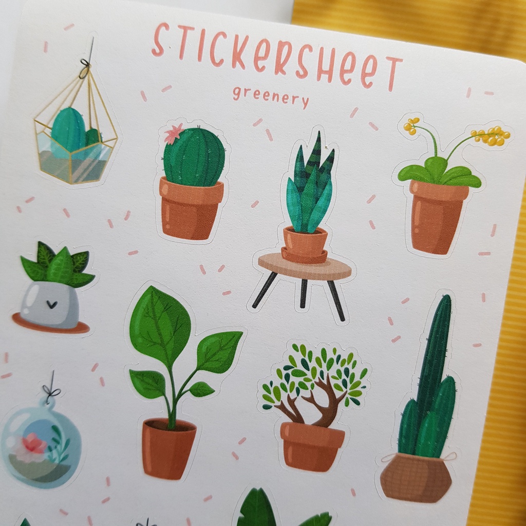 Sticker Sheet - Greenery 2 - Chuyên dán sổ | Bullet Journal Stickers,Plant Stickers, Nature Sticker, Greenery Sticker