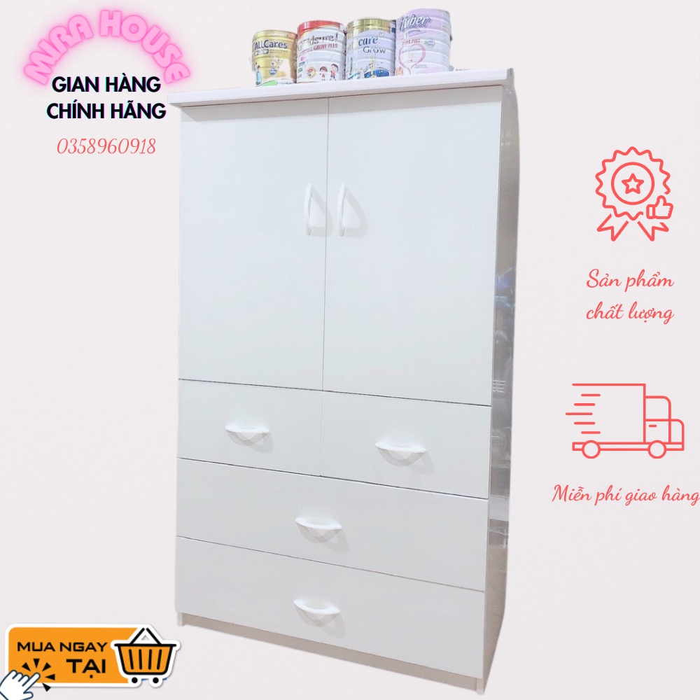 Tủ Nhựa Cho Bé - Tủ Đài Loan Trẻ Em 2 Cánh FREESHIP