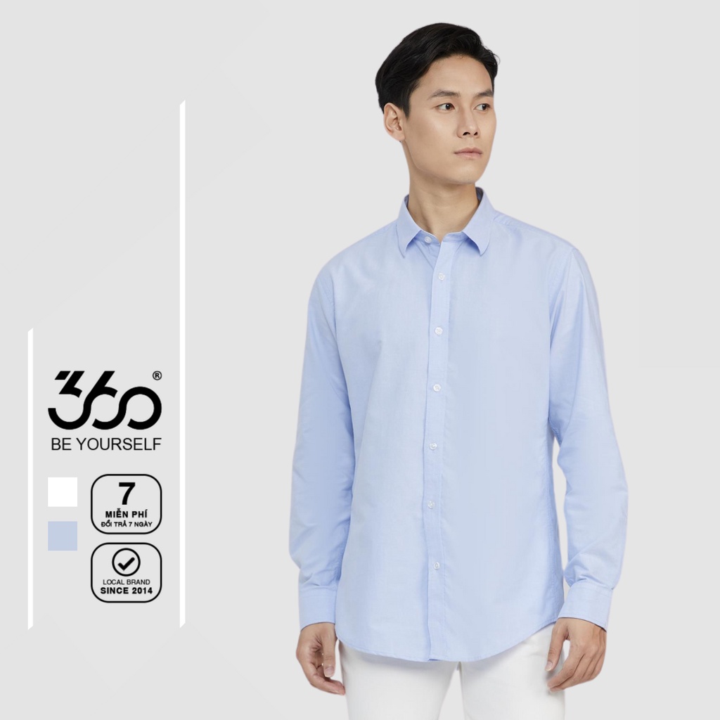 Áo sơ mi dài tay cổ bẻ thương hiệu 360 Boutique chất liệu vải sợi tre bamboo thoáng mát chống tia UV - STDTK304