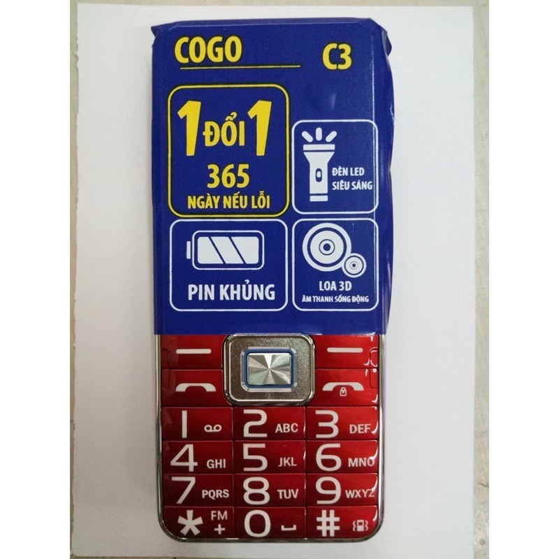 [Mã ELFLASH5 giảm 20K đơn 50K] Điện Thoại Cogo C3 Màn hình 2,4inch 2sim Loa to - Bảo hành 12 tháng