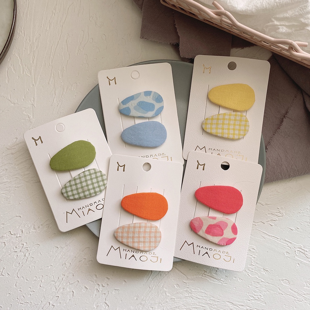 Set 2 Kẹp Tóc Giọt Nước Nhiều Màu Nhiều Hoạ Tiết Cho Bé Gái - P185