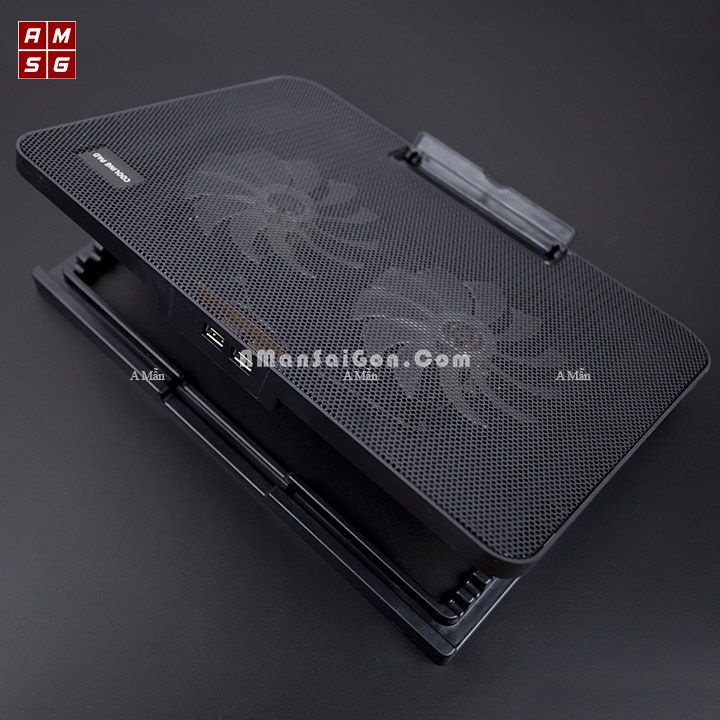 Đế Tản Nhiệt COOLING PAD N99 cho laptop từ 17 inch trở xuống- Loại Cao Cấp, 1 Fan/ 2 Fan , Đế Nâng 45 Độ