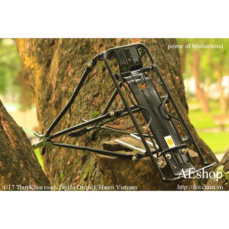 Giá đèo hàng xe đạp hợp kim nhôm máy bay gọng liền MTB, phù hợp với cỡ vành 24, 26, 28 inch