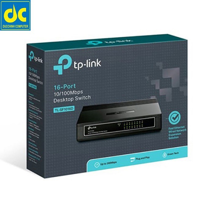 Bộ chia mạng Switch TP-Link TL-SF1016D (16Port 10/100Mbps - Vỏ nhựa)