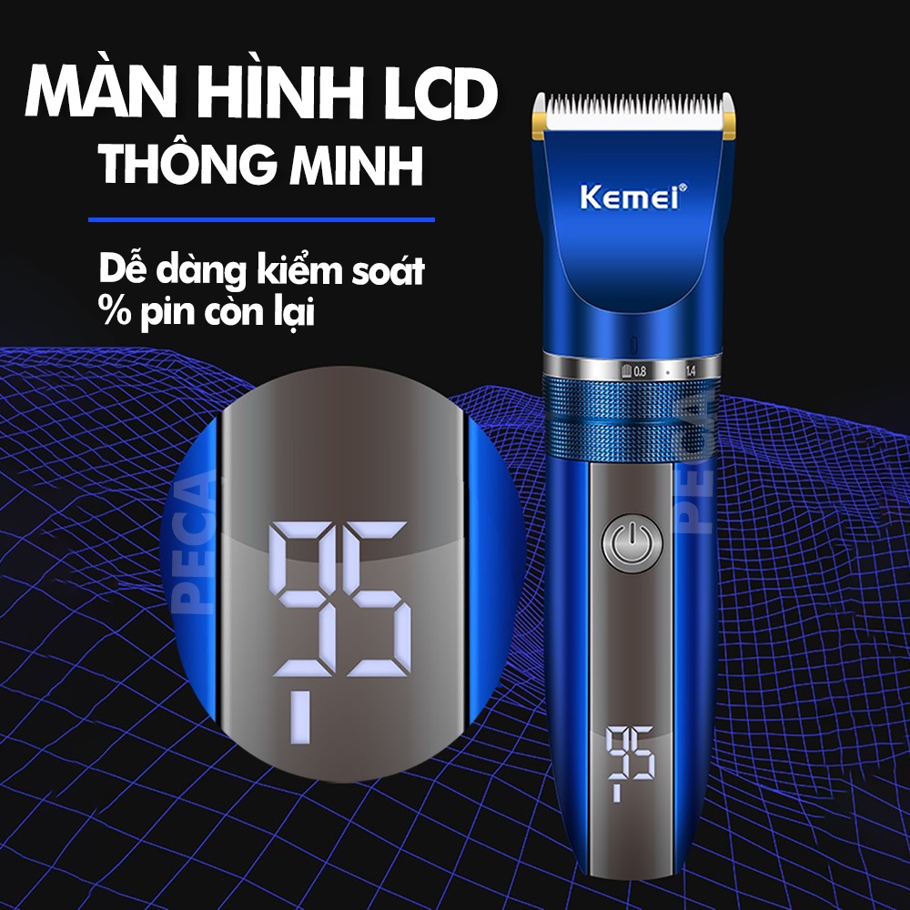 Tông đơ cắt tóc dành cho gia đình Kemei KM-27C có thể điều chỉnh lưỡi