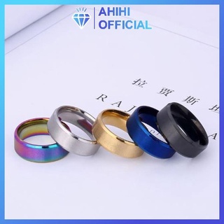 Nhẫn nam trơn nhiều màu cao cấp thời trang không đen