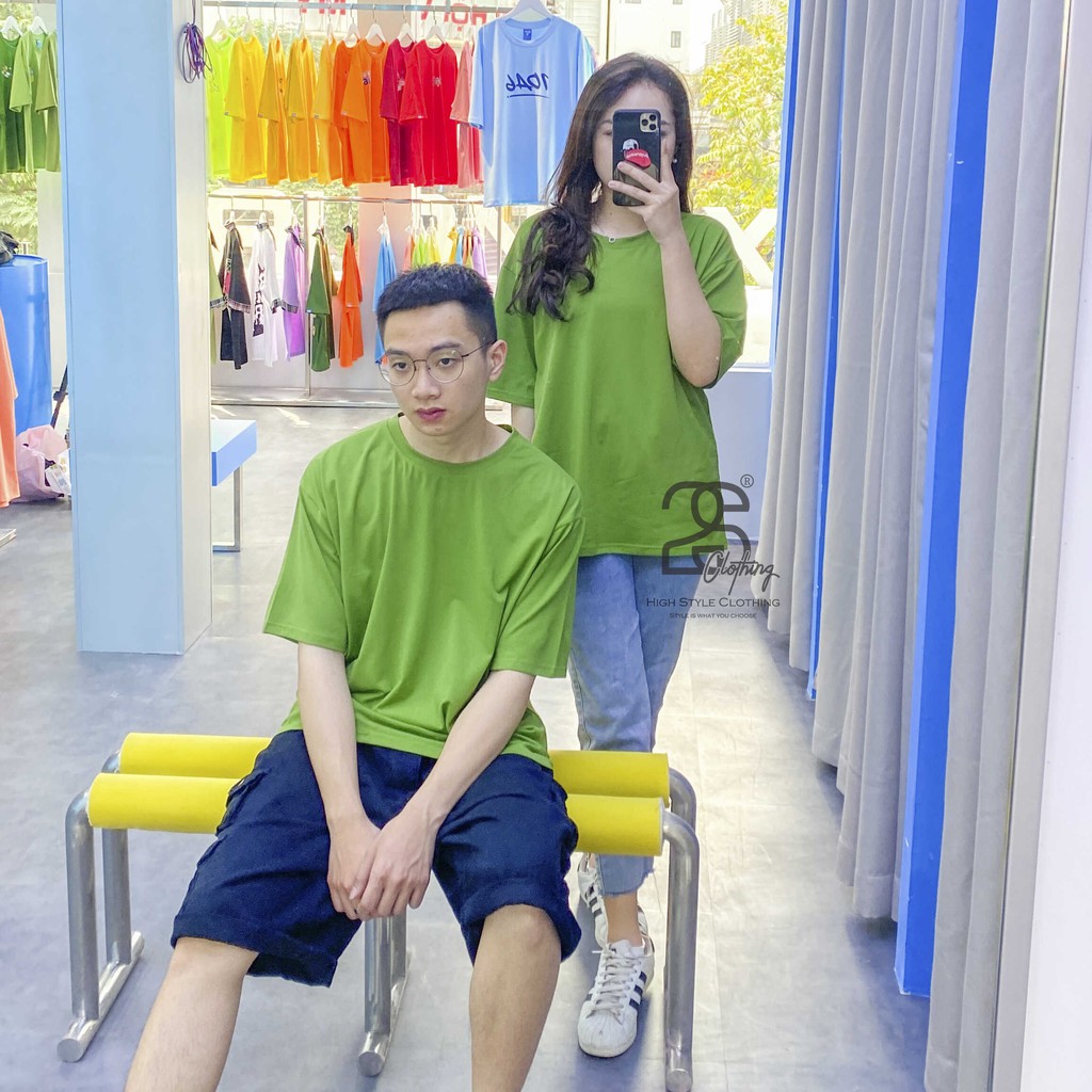 Áo Thun Phông Basic Tee Form Rộng Unisex 2S Clothing Giá Cực Rẻ Màu Rêu Vàng