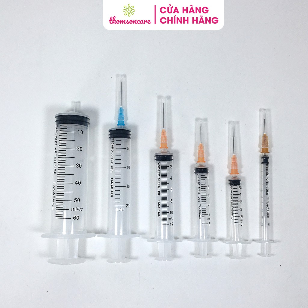 Bơm tiêm y tế đủ loại 1ml 3ml 5ml 10ml 20ml 50ml - An toàn