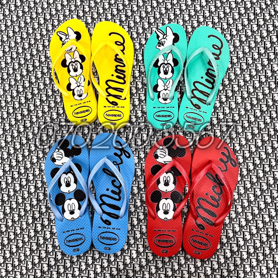 Dép xỏ ngón Havaianas nữ Mickey thời trang cá tính, nhiều màu lựa chọn phù hợp đi biển chống trơn trượt.