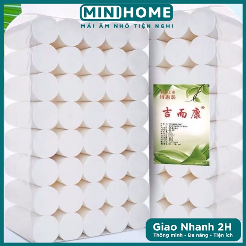 Giấy Vệ Sinh Cuộn Trắng Lốc 50 Cuộn, Giấy Vệ Sinh Không Lõi SIÊU MỀM, SIÊU DAI