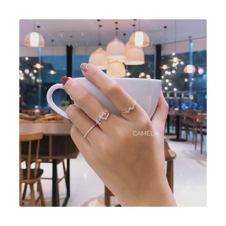 Nhẫn bạc Camelia The leaf cứng