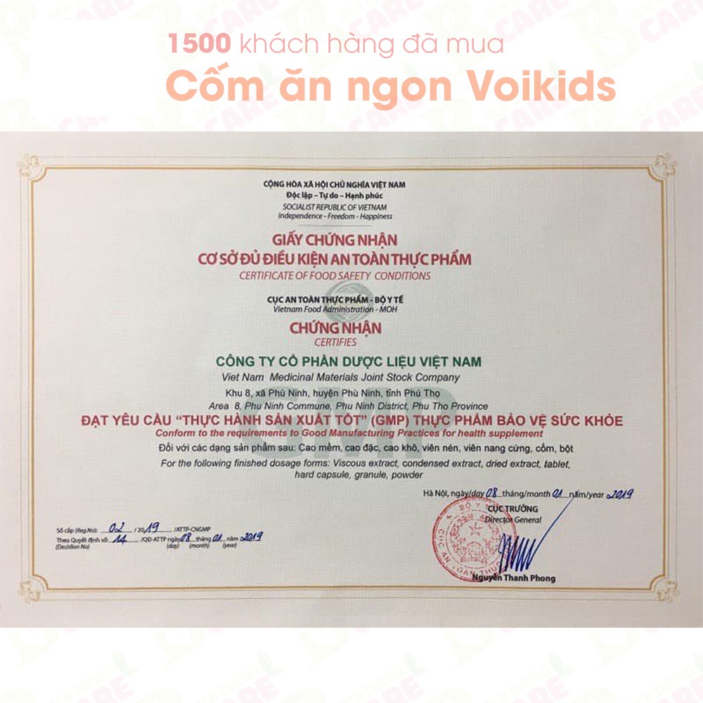 Cốm ăn ngon Voikids Hộp 20 gói