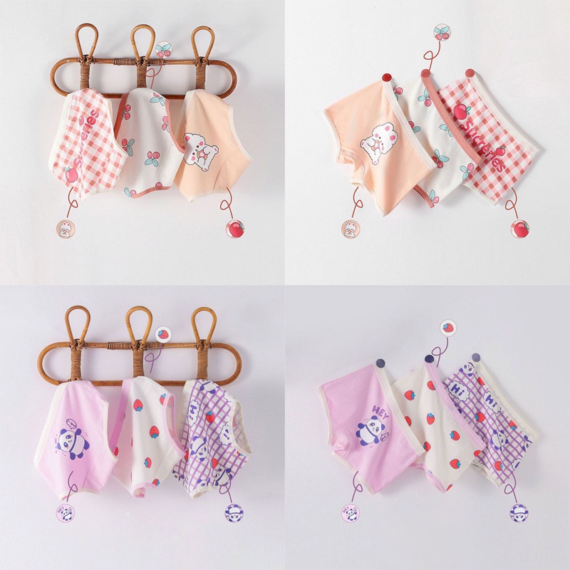 Set 3 Quần Lót Cotton Mềm Mại Cho Bé