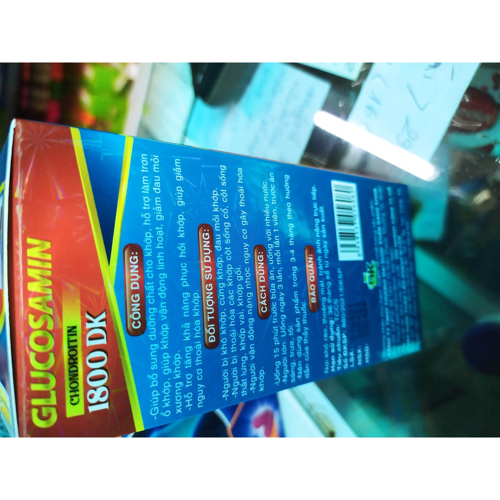 Glucosamin Chondrotin 1800 Dk giúp xương chắc khỏe, chống còi xương, tăng khả năng bôi trơn dịch khớp, viêm khớp, khớp