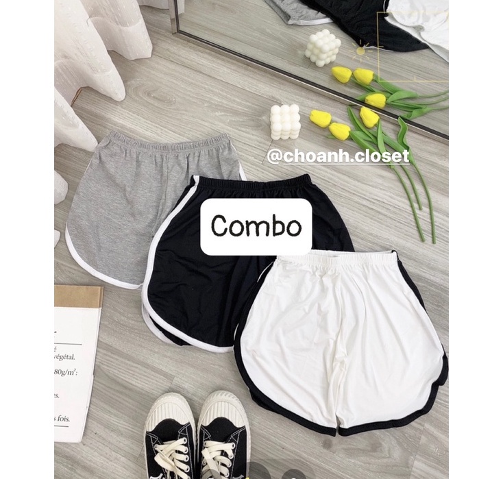 [NEW] Quần short đùi viền 3 màu cơ bản, quần đùi ngắn chất liệu co giãn phong cách thể thao trẻ trung năng động