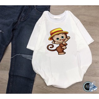 Áo thun Cotton Unisex - 12 Con Giáp - Tuổi Thân - Khỉ con tinh nghịch