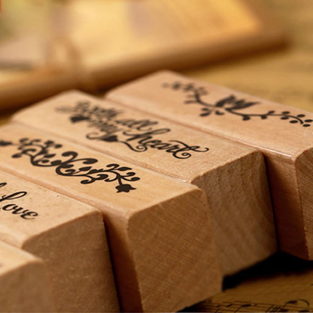 Con Dấu Bằng Gỗ Cao Su Cỡ Nhỏ Sáng Tạo Dùng Làm Quà Tặng Cho Bé