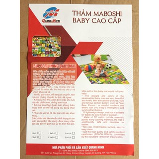 [RẺ VÔ ĐỊCH] THẢM CHƠI 2 MẶT MABOSHI BABY 2Mx2M2
