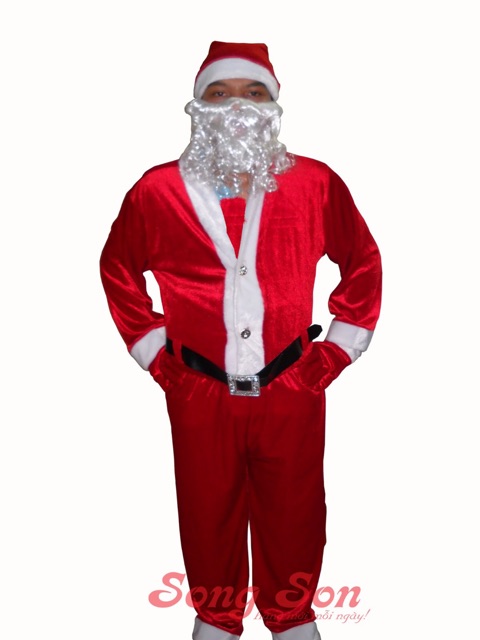 Sét 7 món đồ ông già Noel người lớn vải nhung