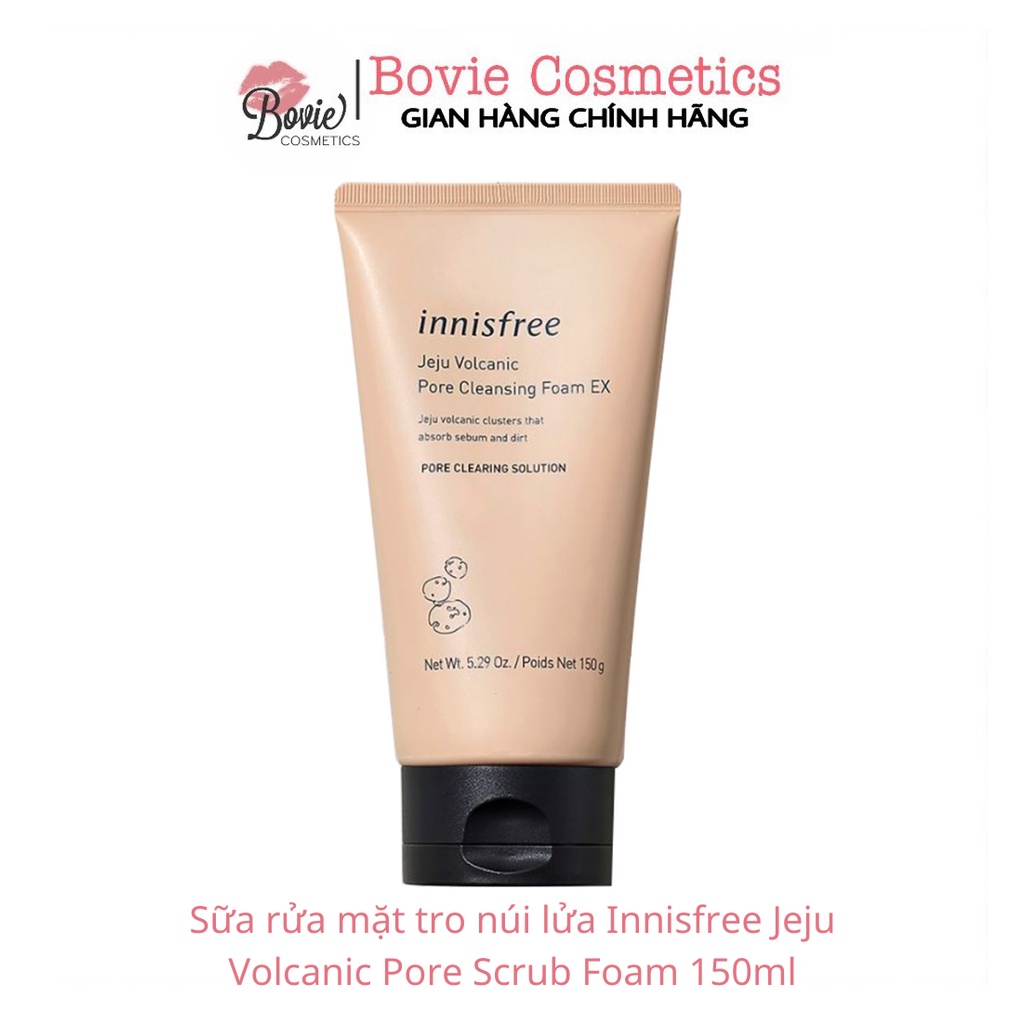 Sữa rửa mặt tro núi lửa Innisfree Jeju Volcanic Pore Scrub Foam 150ml