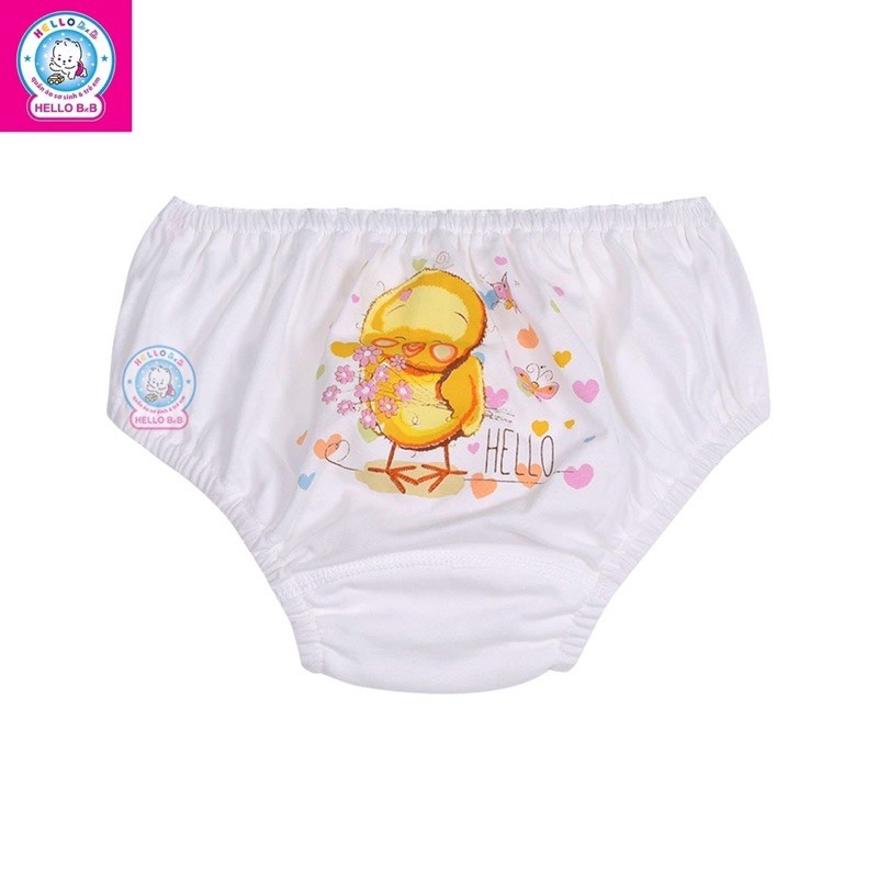 Đủ Size 1-8 bé gái 6-23kg QUẦN SỊP TRẮNG IN HELLO B&amp;B