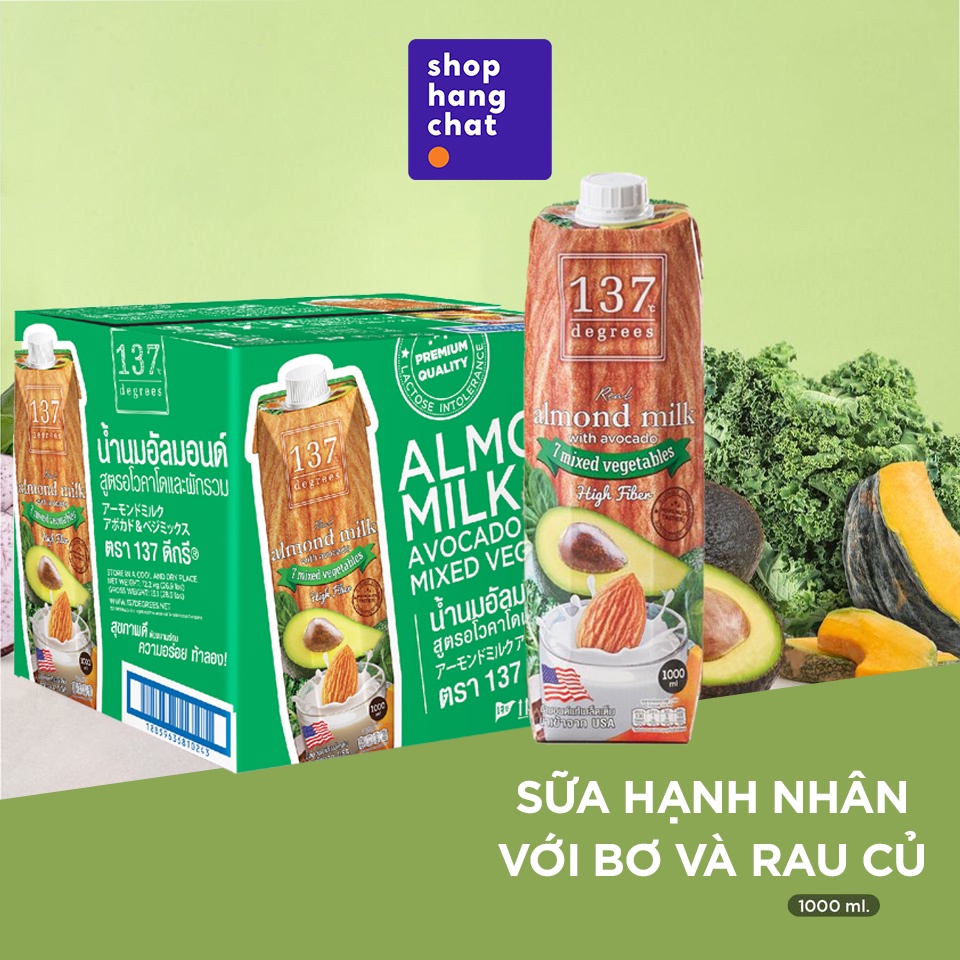 Sữa Hạt Bơ Và Rau Củ 137 Degrees 1000ml Thái Lan Thơm Ngon, Bổ Dưỡng