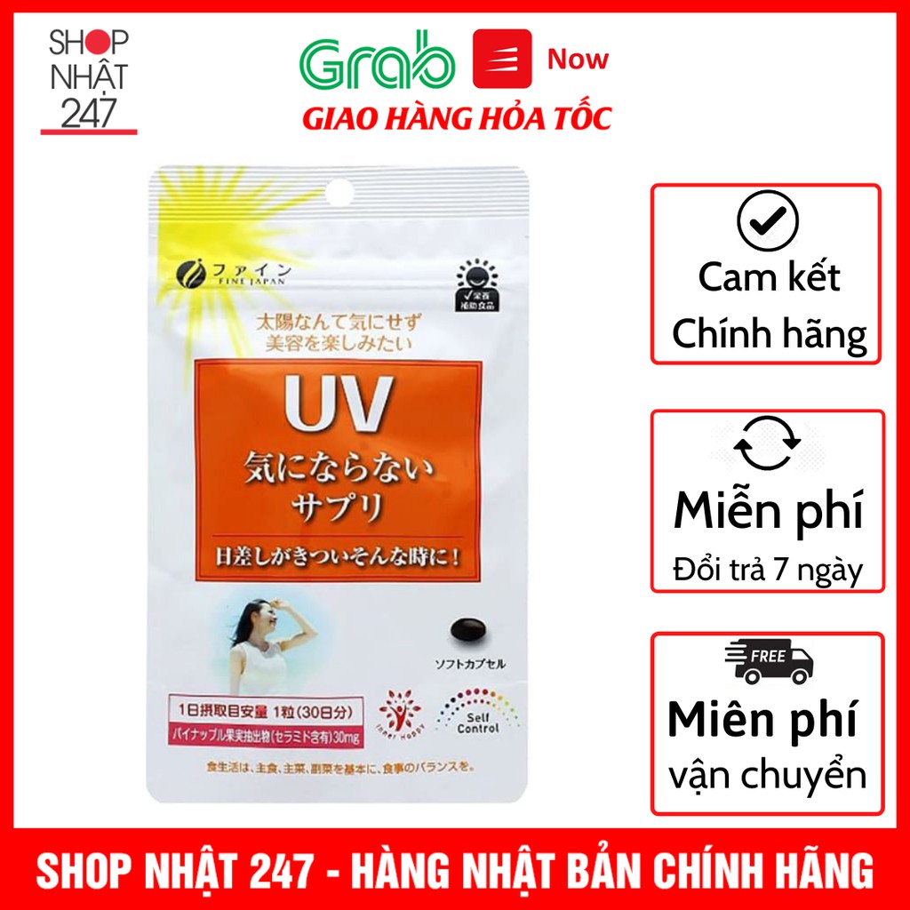 Viên Uống UV Care Plus Chống Nắng Túi 30 Viên Nhật Bản