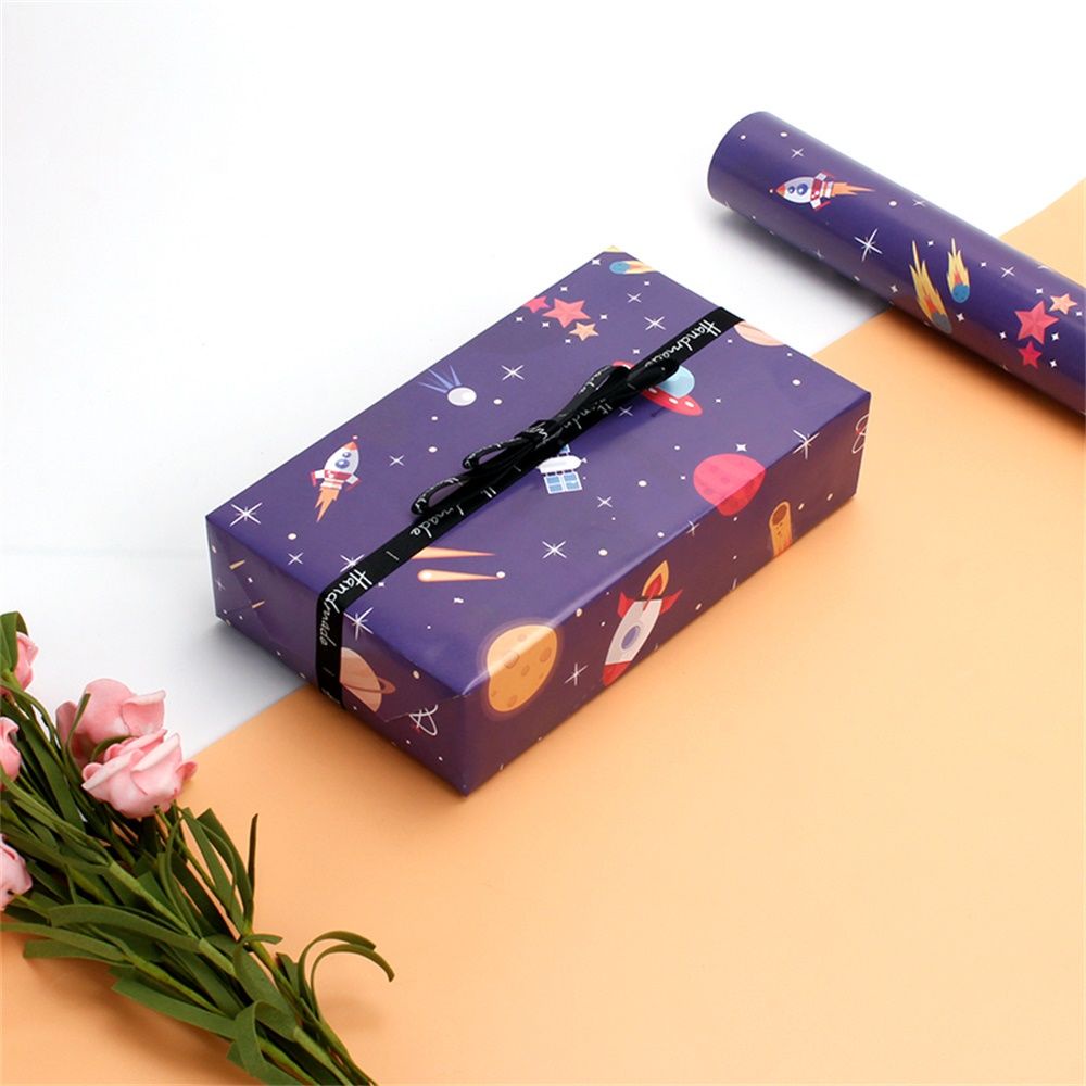 Giấy gói quà hình khủng long hoạt hình DIY