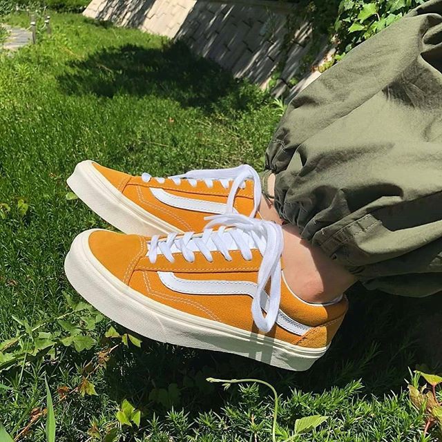 &gt;ẢNH THẬT-HÀNG THẬT&lt; Giày sneaker V Old skool sunflower vàng nỉ nam nữ