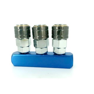 ĐẦU NỐI HƠI  NHANH 3 CHIA NGANG TỰ ĐỘNG (KAPUSI)