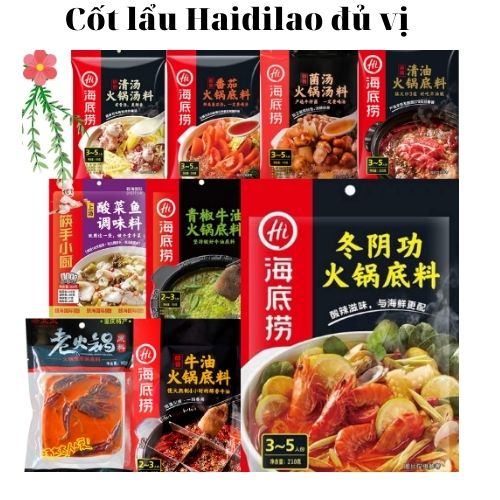 Cốt lẩu Haidilao date mới, gia vị Trung Quốc chuẩn vị như ăn nhà hàng LuNa Store
