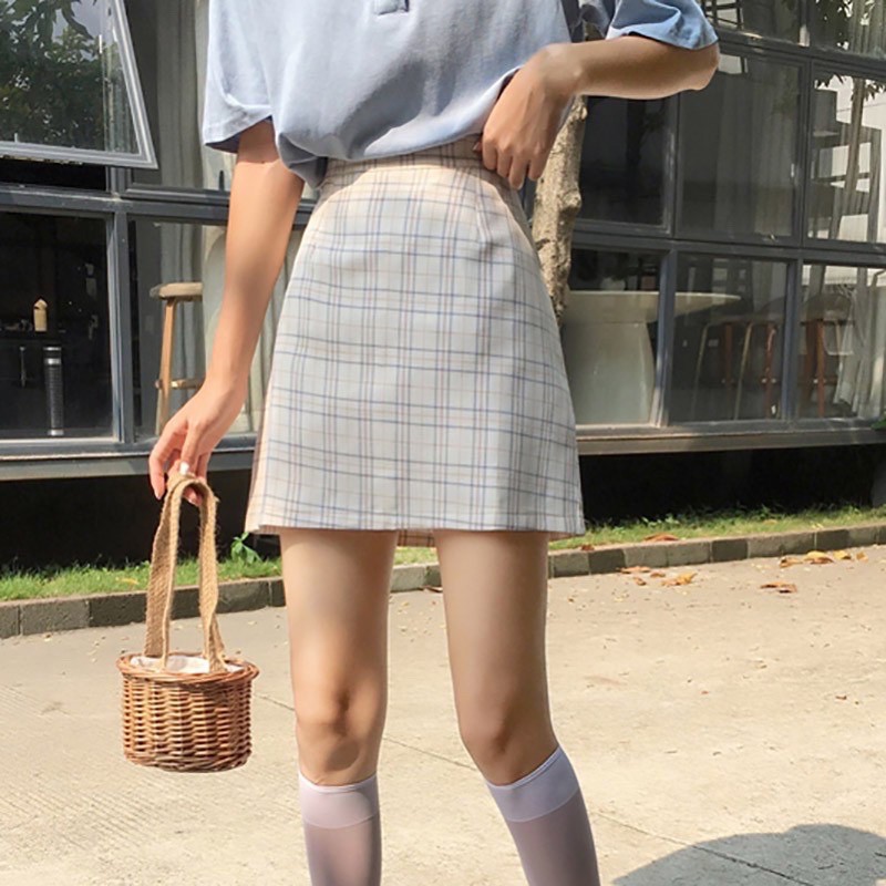 Váy Chữ A lưng cao họa tiết cảo vintage nữ | BigBuy360 - bigbuy360.vn