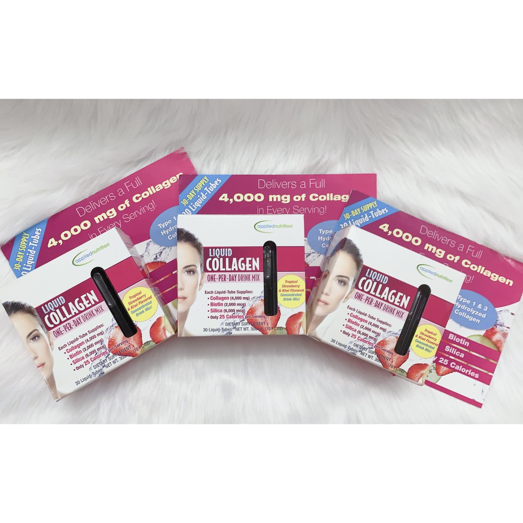 [HÀNG MỸ] Collagen Nước Dạng Ống Applied Nutrition Liquid Collagen Drink Mix 4000 Mg 30 ống. | BigBuy360 - bigbuy360.vn