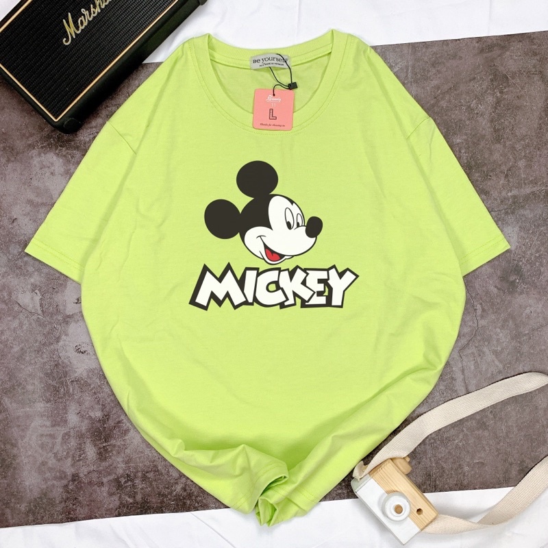 Áo Thun Tay Ngắn UNISEX CHUỘT MICKEY - Hình chụp thật (Đủ size M-L-XL-XXL)