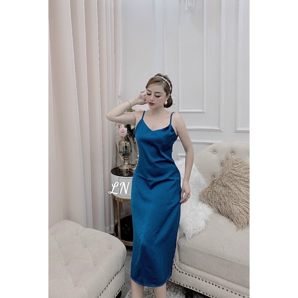 Váy 2 dây lụa dáng dài, đầm ngủ 2 dây lụa sexy, váy ngủ 2 dây lụa mềm mịn | BigBuy360 - bigbuy360.vn