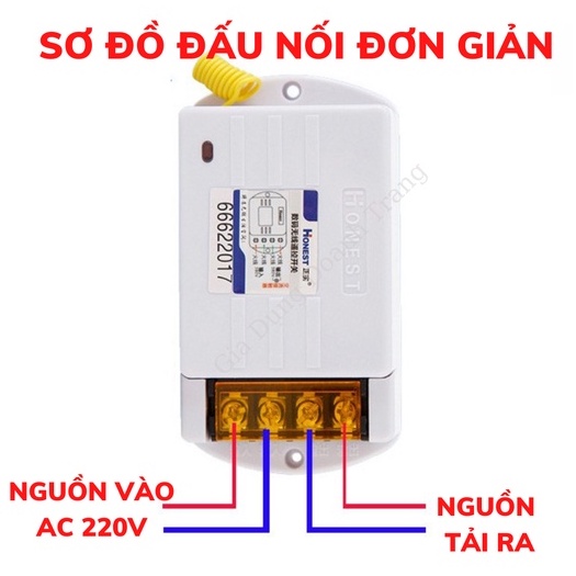 Công tắc điều khiển từ xa Honest HT-6220ZRD 1000m công suất lớn 30A