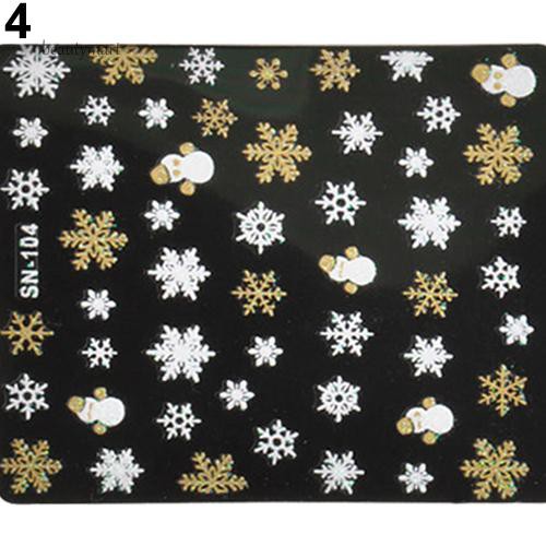 [Hàng mới về] Miếng dán trang trí móng chủ đề giáng sinh