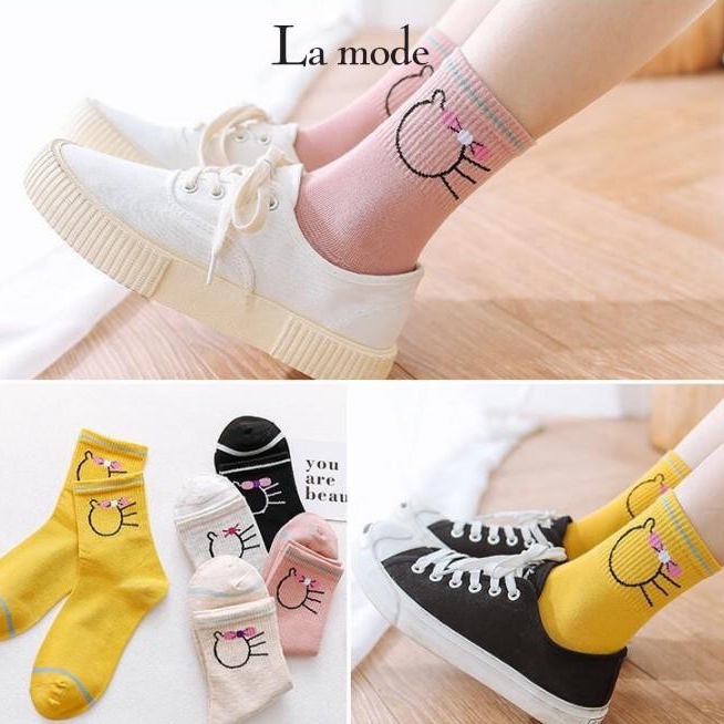 Tất Vớ Cổ Ngắn, Cổ Cao Hoạt Hình Dễ Thương - La mode