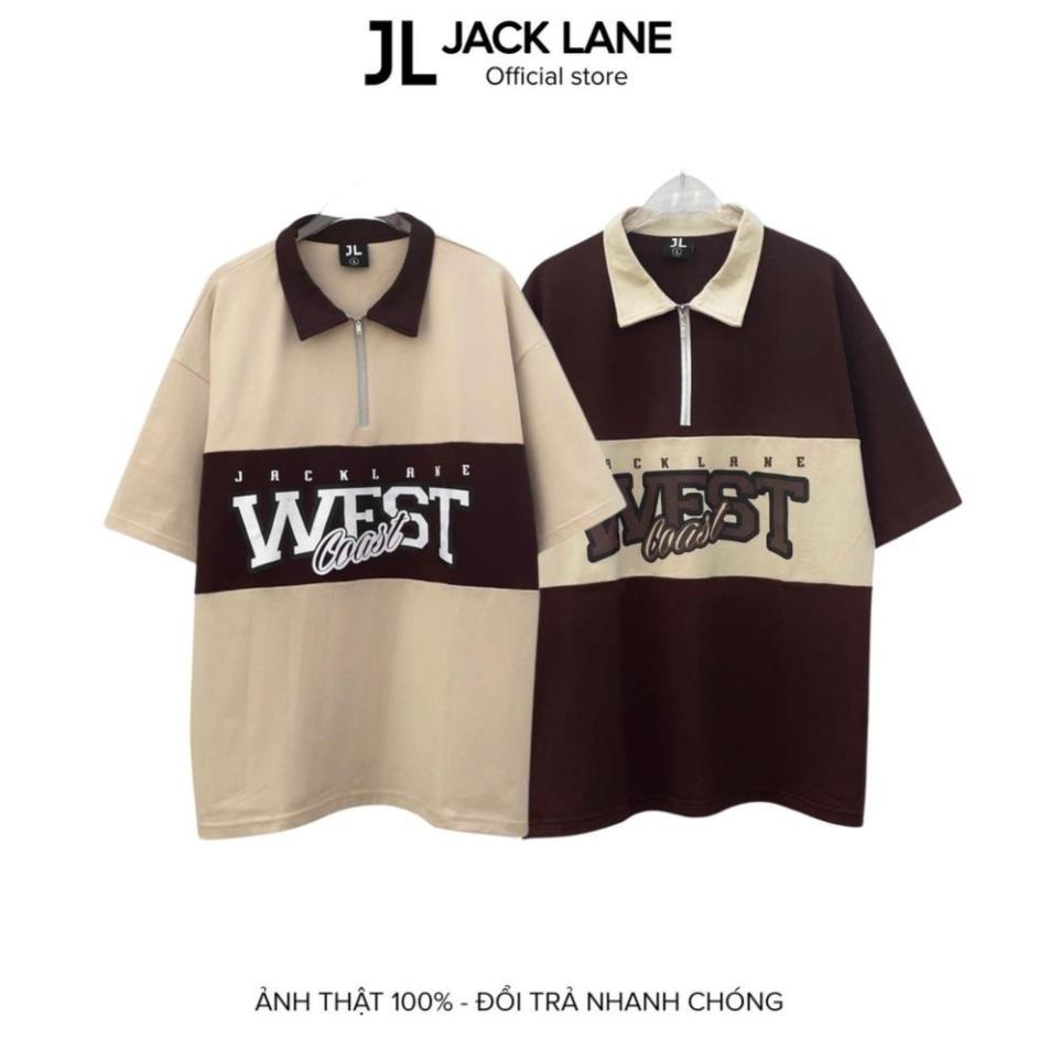 Áo polo oversize Jack Lane West Coast, Áo phông có cổ form rộng nam nữ Jack Lane, Local Brand Jack Lane ⚡ 💯