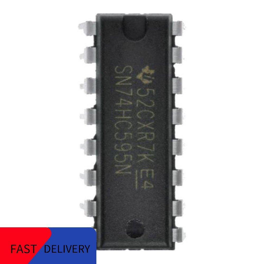 Bộ 10 Linh Kiện Điện Tử Mới Ic 74hc595 74595 Sn74Hc595N 8-bit Dip-16