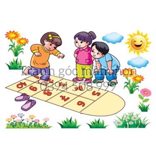 Tranh decal mầm non - trò chơi dân gian
