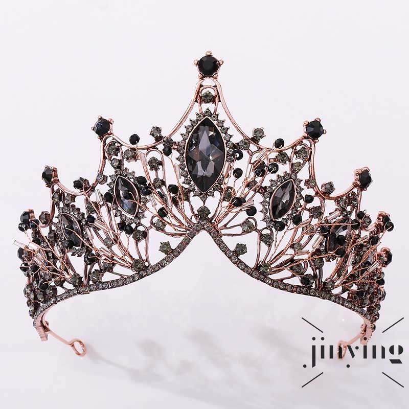 GETNOIVAS Vương Miện Đính Đá Pha Lê Phong Cách Cổ Điển