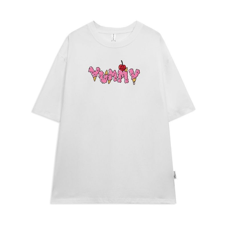 Áo thun Có size tay lỡ unisex Yummy