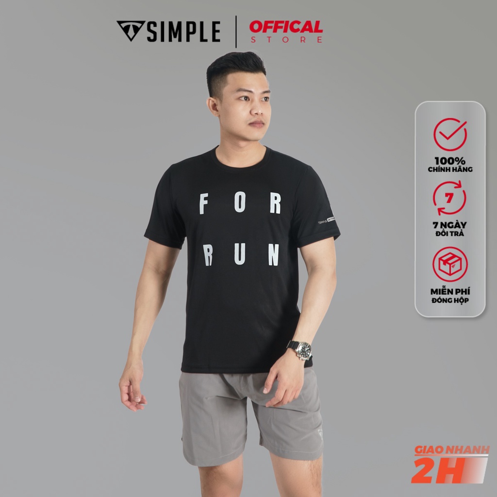 Áo Thể Thao Nam TSIMPLE cổ tròn tay ngắn tập gym vải thun lạnh thoáng mát co giãn chuẩn form For Run MSSAHP3 | BigBuy360 - bigbuy360.vn