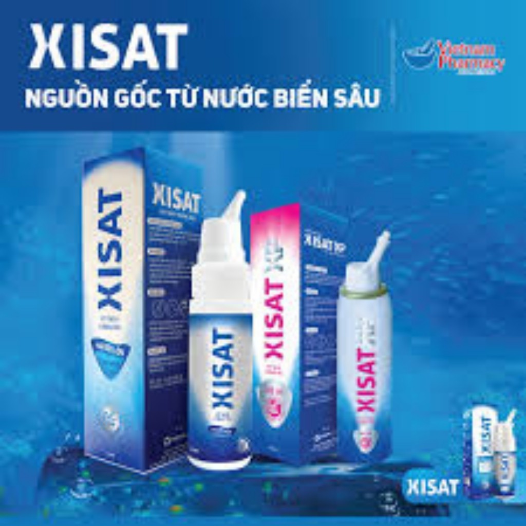 Nước Biển Sâu Xịt Mũi Xisat, Làm Sạch Mũi Thông Mũi, Hỗ trợ viêm Xoang, chai 75ml