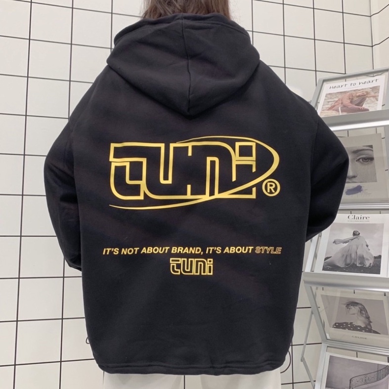 Áo hoodie dáng rộng Tuni unisex dưới 85kg chất nỉ bông cotton - Lyza Store | BigBuy360 - bigbuy360.vn