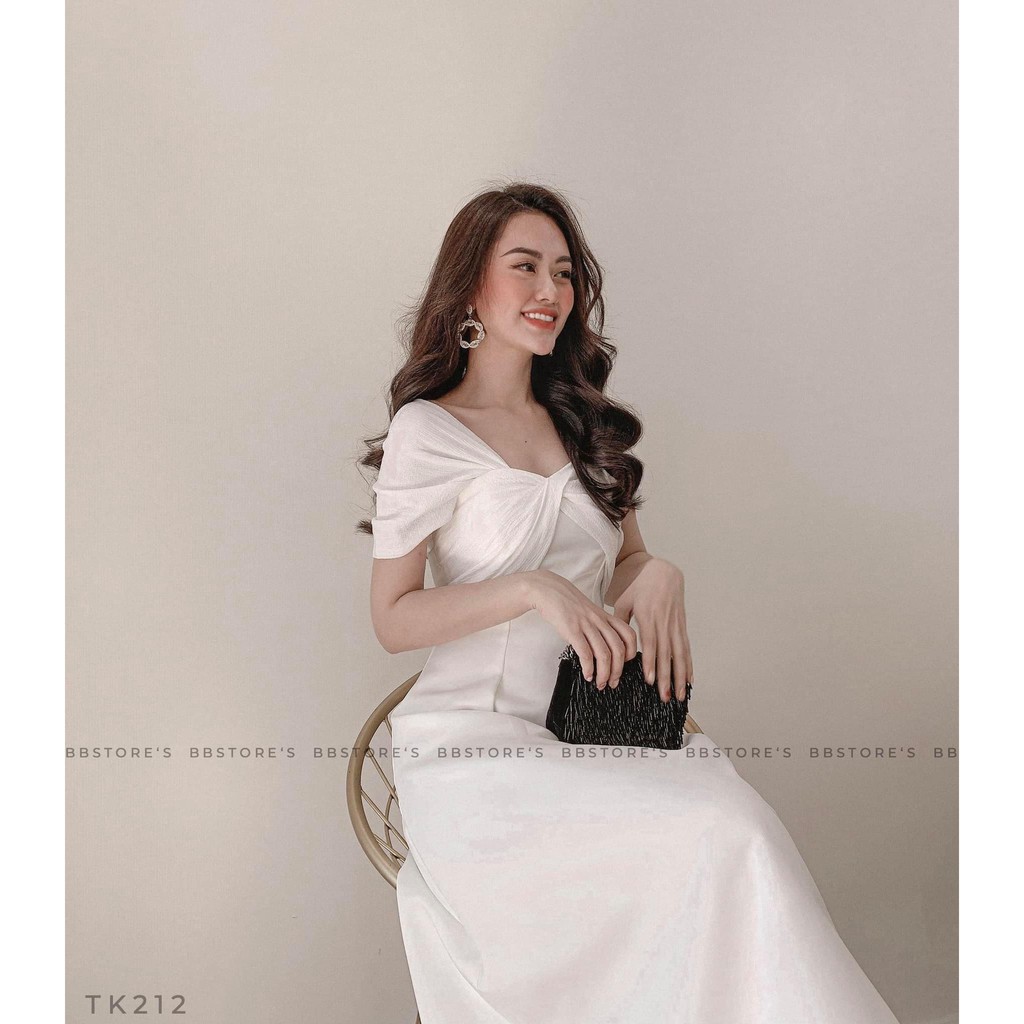 [BBSTORE'S] Đầm Xoè Trễ Vai Xoắn Ngực - TK212