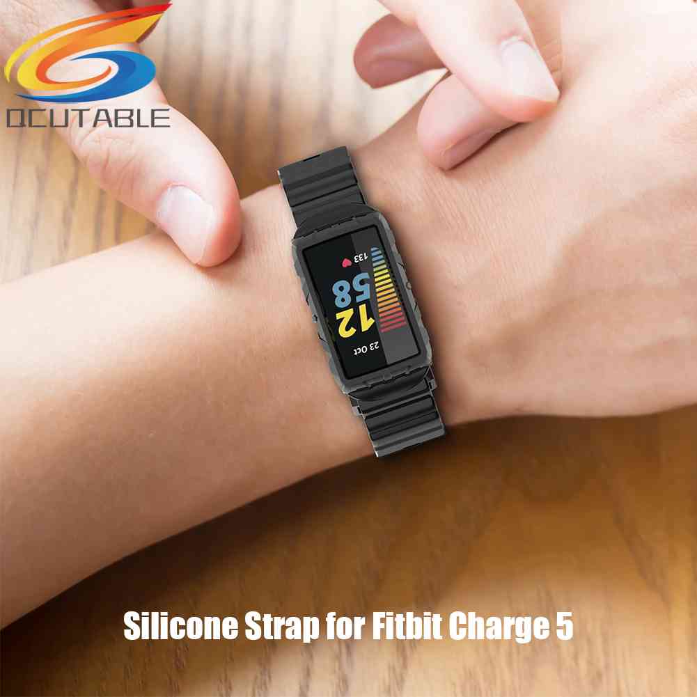 Dây Đeo Thay Thế Chất Liệu Silicon Màu Trơn Cho Fitbit Charge 5 / 4 / 4 SE / 3 / 3 SE